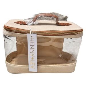 Henny & Lev Chic Canvas With Vegan Leather Accents Max Makeup Trunk